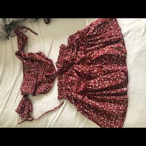 SHEIN SKIRT AND CROP TOP SET